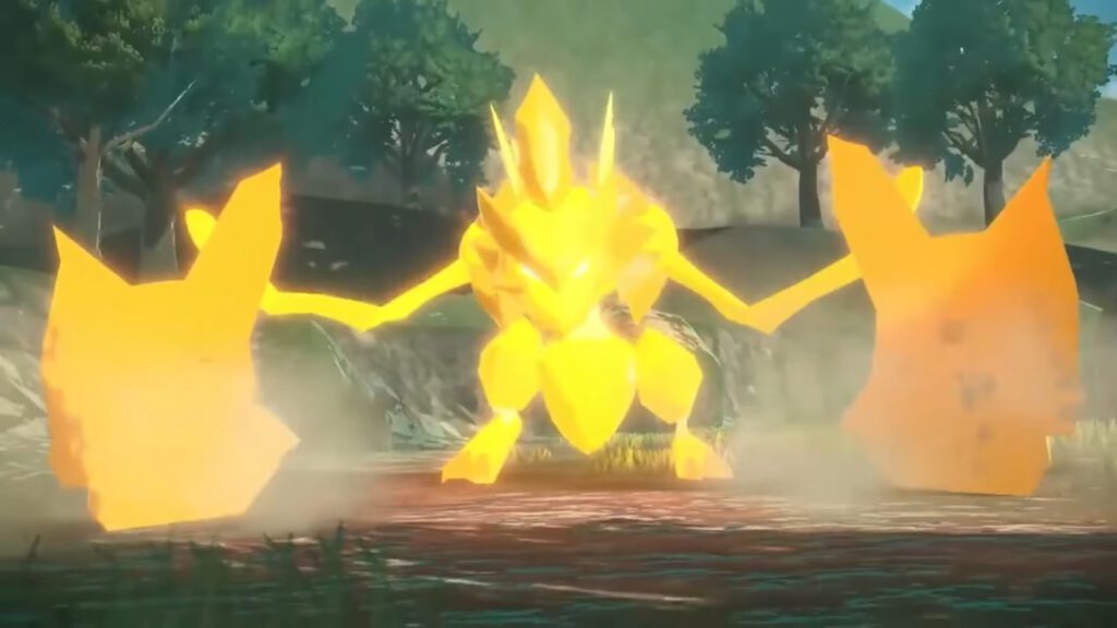 an pokemon action or fight
